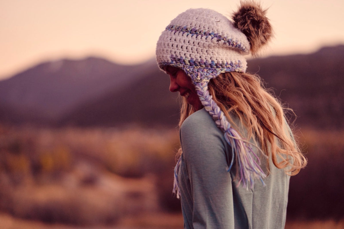 Hand-made Pom-pom Hat F– UP