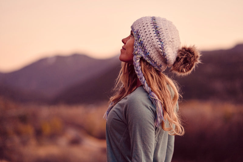 Hand-made Pom-pom Hat F– UP