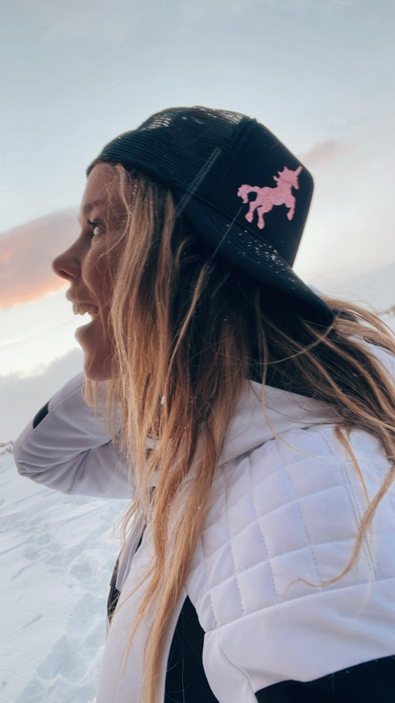 Iridescent rainbow pink hologram unicorn visor hat The Holographic Haze, Crystal Encrusted Unicorn Visor - Etsy main image 2